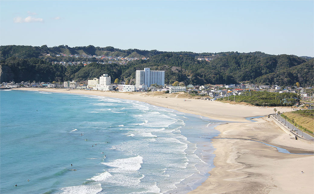 御宿海岸の空撮写真
